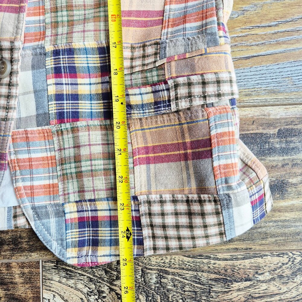 J.Crew Madras Patchwork Plaid 2 Button Schoolboy … - image 12